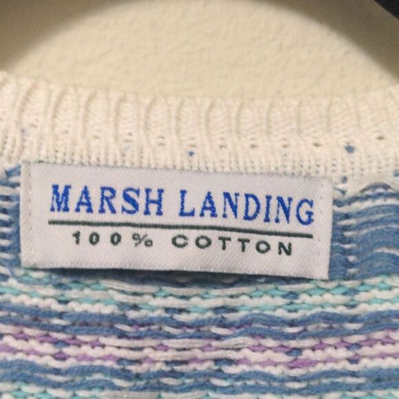 Marsh Landing Purple and Blue Plaid Sweater Vest - Picture 2 of 5